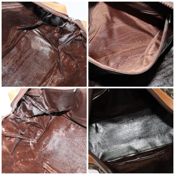 CELINE C Sulky Boston Bag Canvas Brown Gold Auth bs24812 - Picture 15 of 16